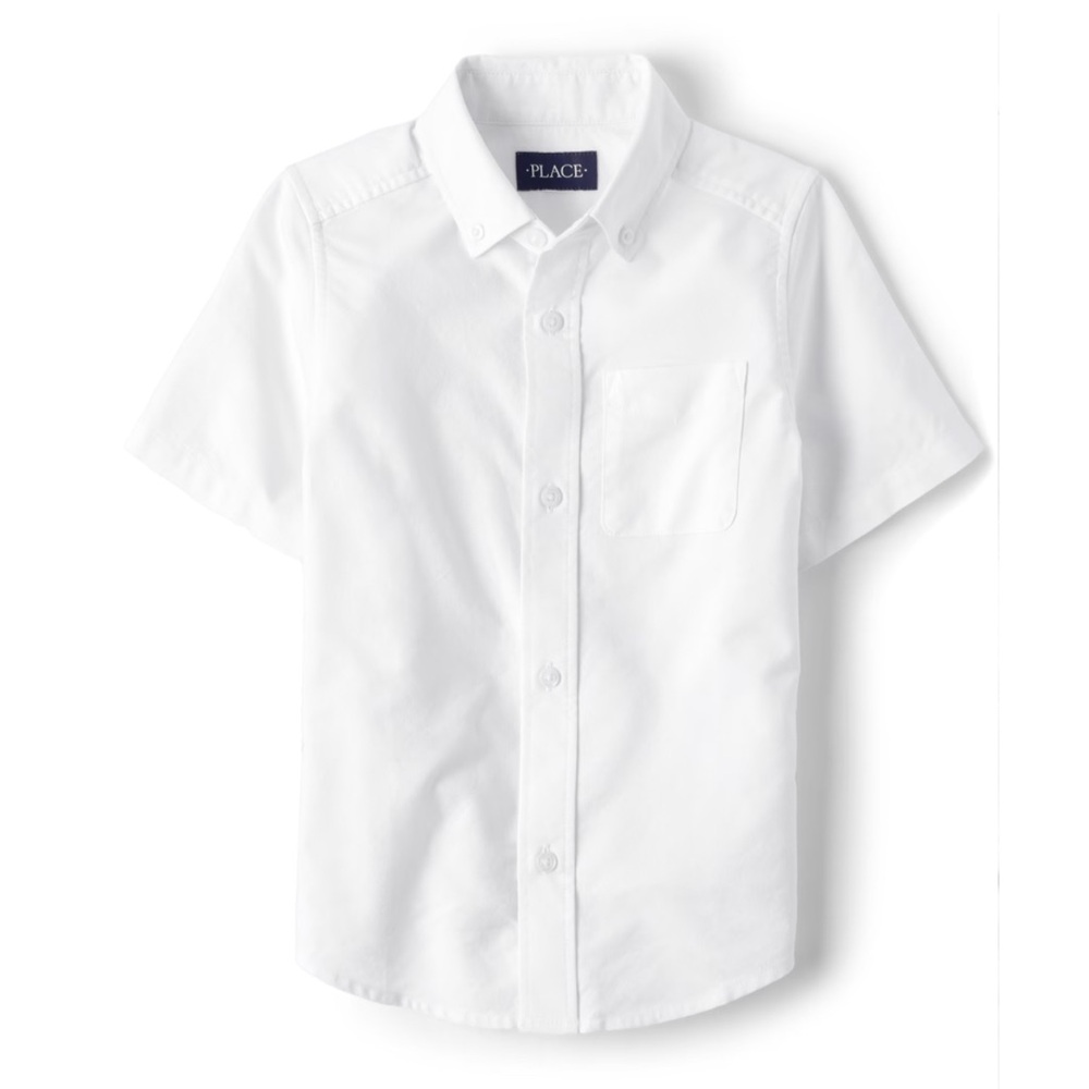 The Children’s Place Boys Uniform Oxford Button Down Shirt - White